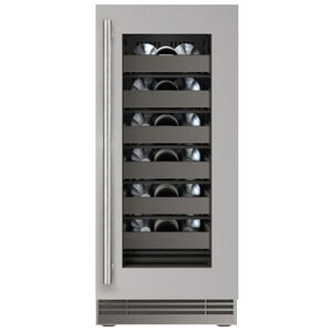 U-Line The Home Collection 15 in. Outdoor Undercounter Wine Cooler with Metal Racks, Single Temperature Zone & 18 Bottle Capacity - Stainless Steel, , hires