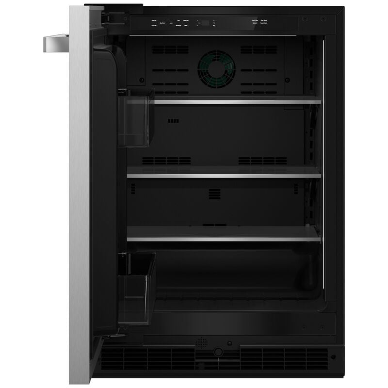JennAir Noir 24 in. 5.0 cu. ft. Left-Hinged Built-In Undercounter Refrigerator - Stainless Steel, , hires