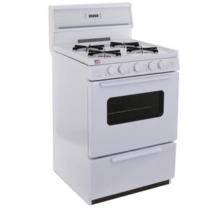 Premier 24 in. 2.9 cu. ft. Gas Range with Open Burners - White, , hires