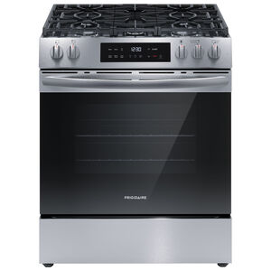 Frigidaire 30 in. 5.1 cu. ft. Air-Fry Standard Convection Gas Range with 5 Sealed Burners - Stainless Steel, , hires