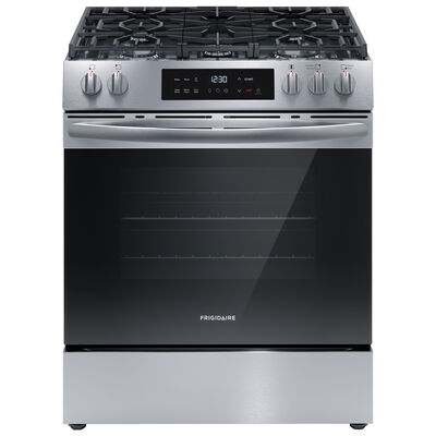 Frigidaire 30 in. 5.1 cu. ft. Air-Fry Standard Convection Gas Range with 5 Sealed Burners - Stainless Steel | FCFG3082BS