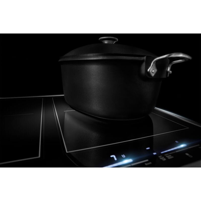 JennAir Lustre Stainless 36 in. 6-Burner Induction Cooktop with Simmer Burner & Power Burner - Stainless Steel, , hires