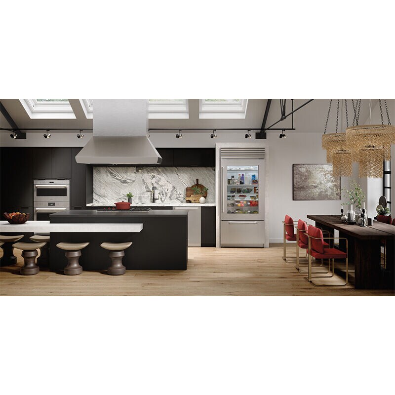 Wolf 42 in. Ducted Chimney Style Range Hood with 2 LED Lights - Stainless Steel, , hires