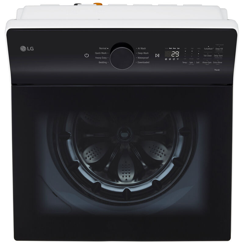 LG 27 in. 5.5 cu. ft. Smart Top Load Washer with EasyUnload, TurboWash3D Technology & AI Sensing - Alpine White, Alpine White, hires