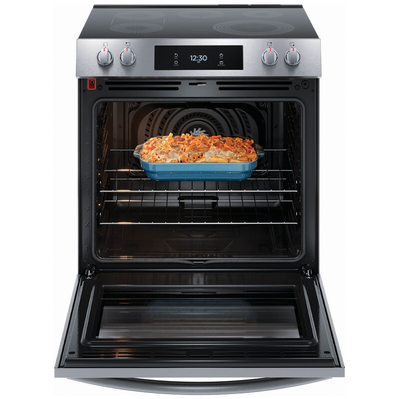 Frigidaire Gallery 30 in. 6.2 cu. ft. Air Fry True European Convection Steam Electric Range with Smoothtop Burners - Stainless Steel, , hires