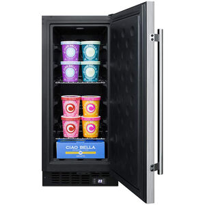 Summit 15" 2.4 Cu. Ft. Built-In or Freestanding Upright Compact Freezer with Adjustable Shelves & Digital Control - Black, , hires