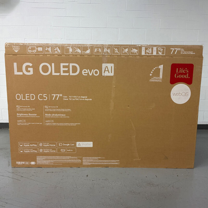 LG - 77" Class C5 Series OLED evo 4K UHD Smart webOS TV (Open Box Good Condition), , hires