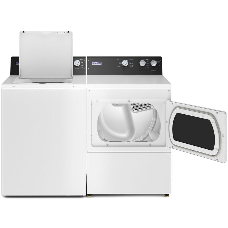 Maytag 27 in. 7.4 cu. ft. Commercial-Grade Residential Electric Dryer with Intelli Dry Sensor - White, , hires