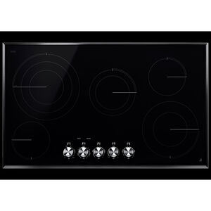 JennAir Lustre Stainless 36 in. 5-Burner Electric Cooktop with Simmer Burner & Power Burner - Stainless Steel, , hires