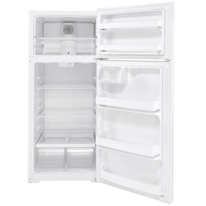 GE 28 in. 17.5 cu. ft. Top Freezer Refrigerator - White, White, hires