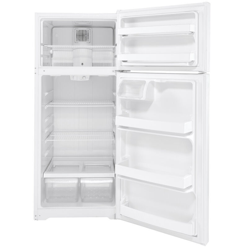 GE 28 in. 17.5 cu. ft. Top Freezer Refrigerator - White, White, hires