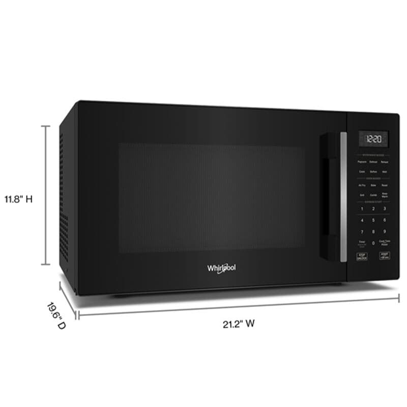 Whirlpool 21 in. 1.0 cu. ft. 900W Countertop Microwave with Convection Cooking - Black, , hires
