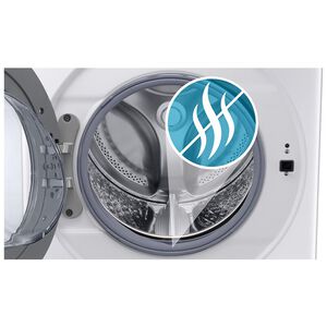 Samsung 27 in. 4.5 cu. ft. Smart Stackable Front Load Washer with Super Speed Wash, Sanitize & Steam Wash Cycle - White, White, hires