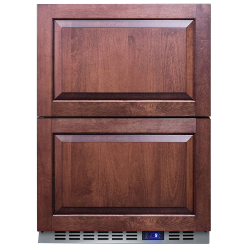 Summit 24 in. 4.3 cu. ft. Refrigerator Drawer - Stainless Steel/Panel Ready, , hires