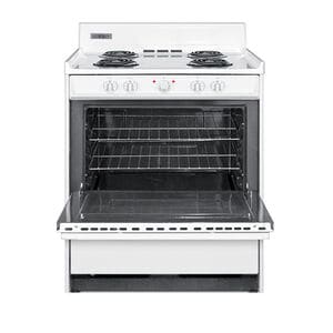 Summit 30 in. 3.7 cu. ft. Electric Range with Coil Burners - White, , hires