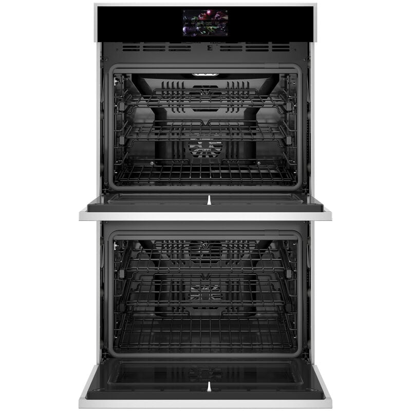Monogram Minimalist Series 30 in. 10 cu. ft. Smart Top Control SpeedElectric Double Wall Oven with True European Convection - Stainless Steel, , hires