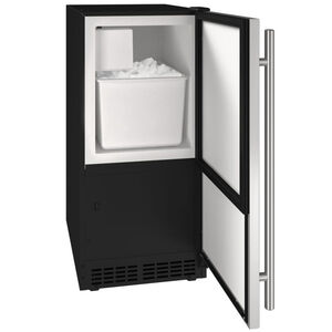 U-Line 15 in. Built-In Undercounter Ice Maker with 25 lb. Ice Storage - Stainless Steel, Stainless Steel, hires