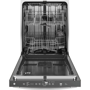 GE 24 in. Top Control Flush-Mount Dishwasher with 45 dBa Sound Level, 3rd-Rack & Dry Boost - White, White, hires
