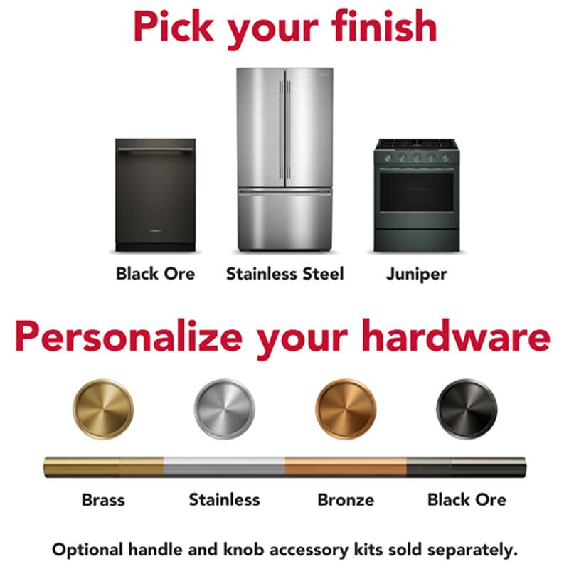 KitchenAid 36 in. 5.1 cu. ft. Air-Fry True European Convection Gas Range with 6 Sealed Burners - Black Ore, , hires