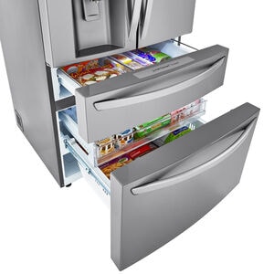 LG 36 in. 29.5 cu. ft. Smart 4-Door French Door Refrigerator with Ice & Water Dispenser - PrintProof Stainless Steel, PrintProof Stainless Steel, hires