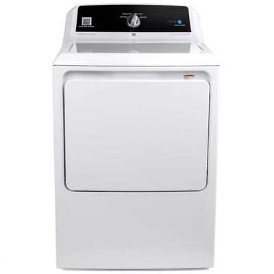 GE 27 in. 7.4 cu. ft. Smart Commercial Electric Dryer with Sensor Dry & Built-In App Payment System - White | VTD52EASRWB