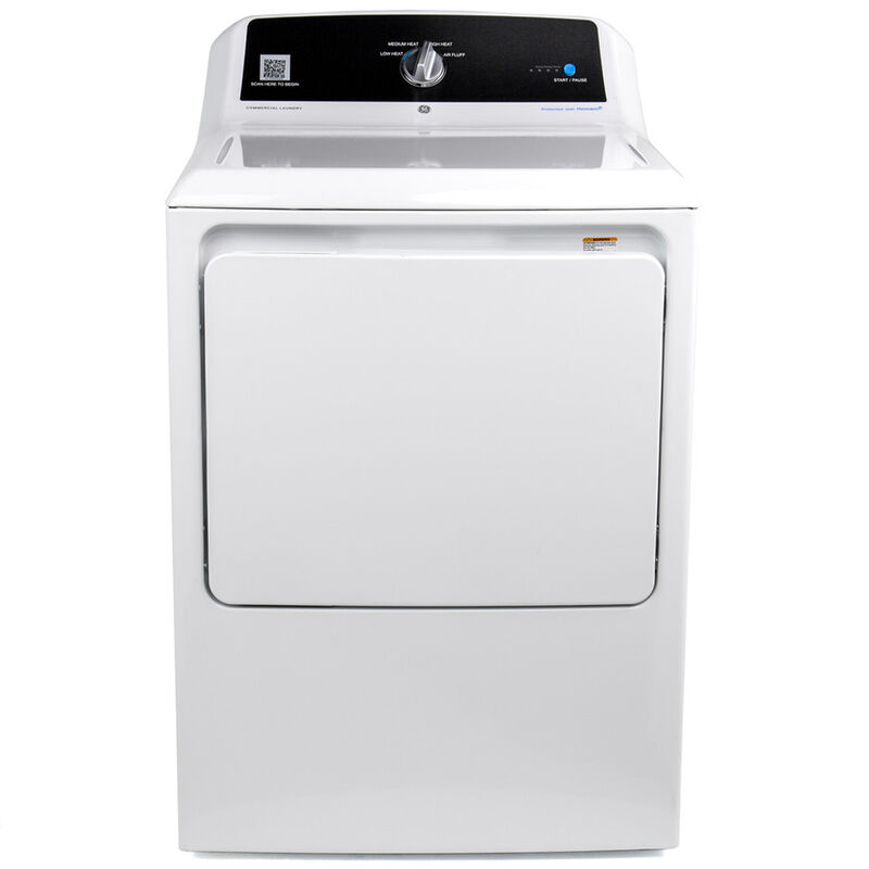 GE 27 in. 7.4 cu. ft. Smart Commercial Electric Dryer with Sensor Dry & Built-In App Payment System - White, , hires