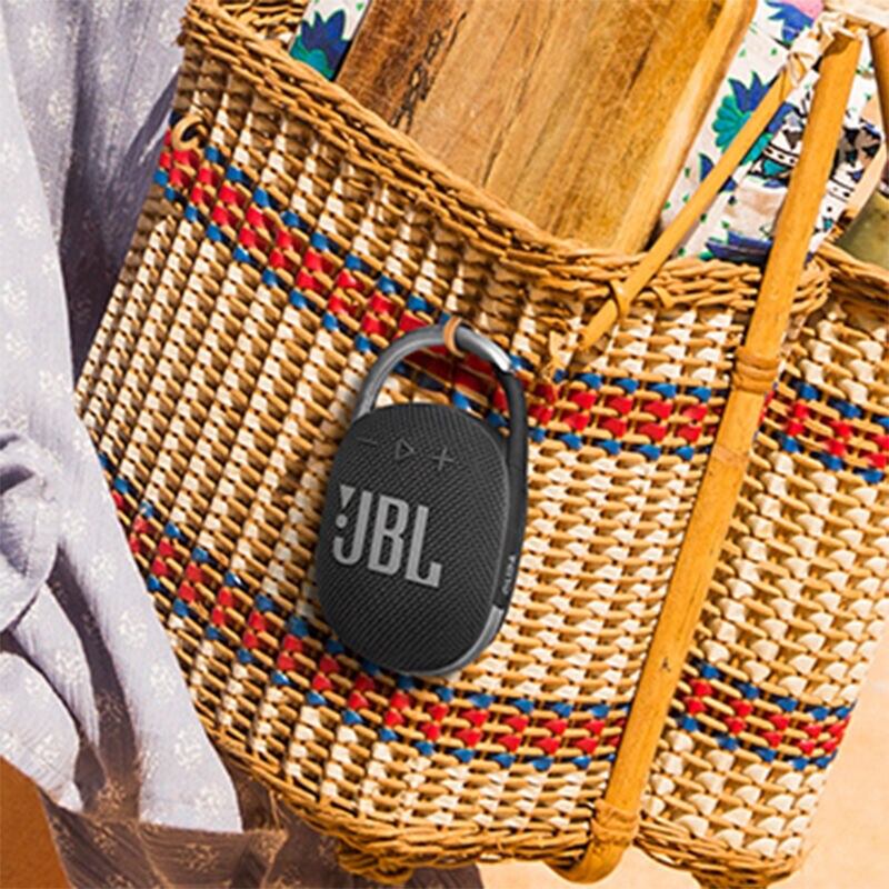 JBL CLIP 4 Portable Bluetooth Speaker - Black, Black, hires