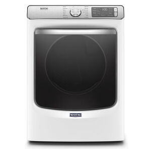 Maytag 27 in. 7.3 cu. ft. Smart Stackable Gas Dryer with Extra Power Button, Industry-Exclusive Extra Moisture Sensor, Sanitize & Steam Cycle - White, White, hires
