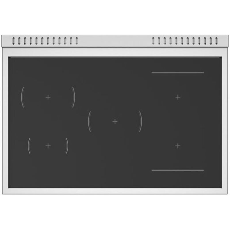 Bertazzoni Master Series 36 in. 5.9 cu. ft. Dual Convection Electric Range with 5 Induction Burners - Matte White, , hires