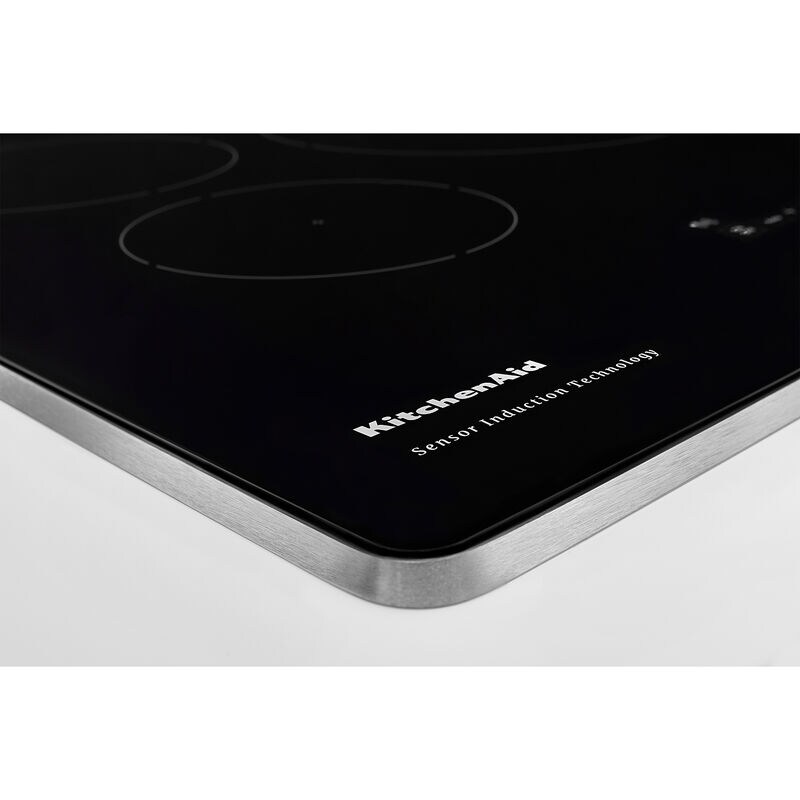 KitchenAid 30 in. 5-Burner Induction Cooktop with Simmer Burner & Power Burner - Stainless Steel, , hires