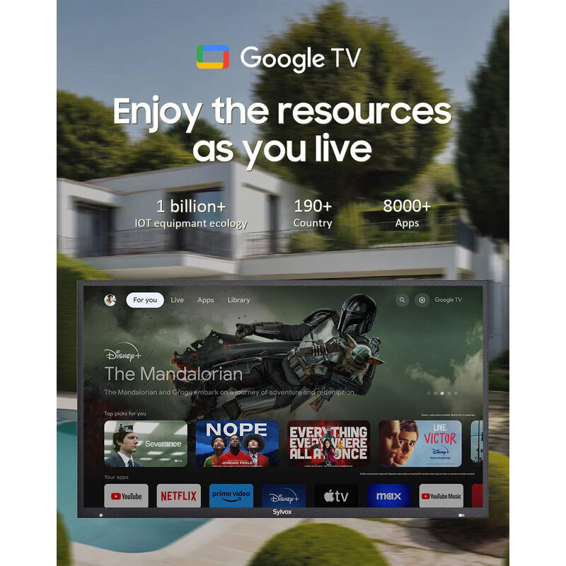 Sylvox - Pool Pro 3.0 65" Class Full Sun 4K UHD QLED Smart Google Outdoor TV, , hires