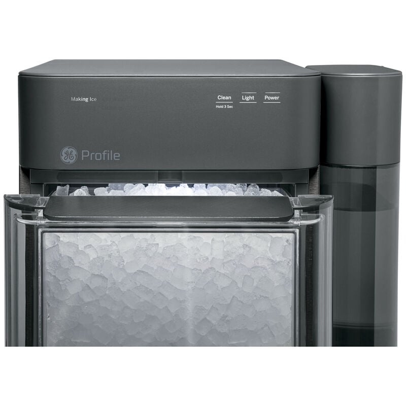 GE Profile 13 in. Smart Ice Maker with 3 lb. Ice Storage & Digital Control - Black Stainless, , hires
