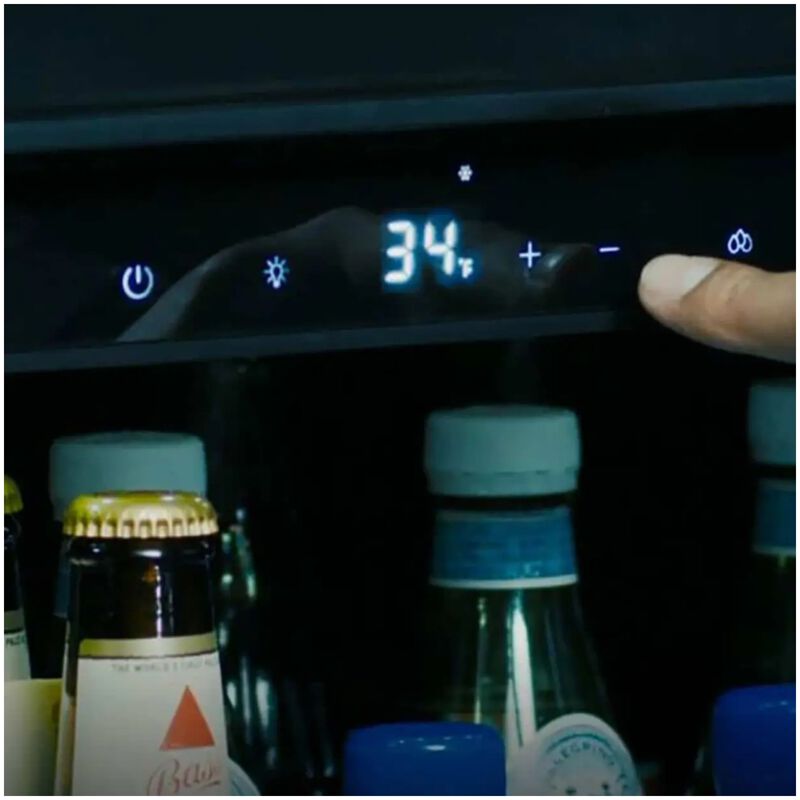 XO 15 in. Built-In/Freestanding 3.3 cu. ft. Compact Beverage Center with Adjustable Shelves & Digital Control - Stainless Steel, , hires
