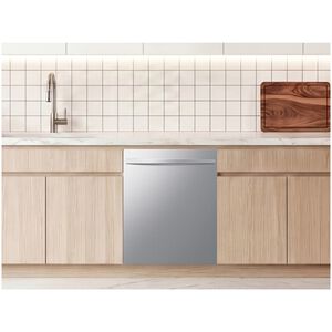 Samsung 24 in. Top Control Flush-Mount Dishwasher with 48 dBA Sound Level, 3rd-Rack & AutoRelease Door Drying - Fingerprint Resistant Stainless Steel, , hires