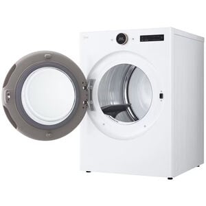 LG 27 in. 7.4 cu. ft. Smart Stackable Gas Dryer with AI Sensor Dry, TurboSteam, Sanitize & Steam Cycle - White, White, hires