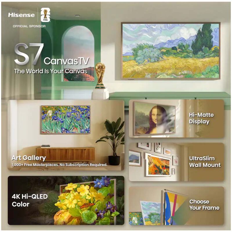 Hisense - 75" Class S7 Series QLED 4K UHD Smart Google TV, , hires