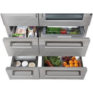 Sub-Zero Pro 48 in. 30.4 cu. ft. Built-In Smart Counter Depth 6-Door Side-by-Side Refrigerator with Ice Maker - Stainless Steel, , hires
