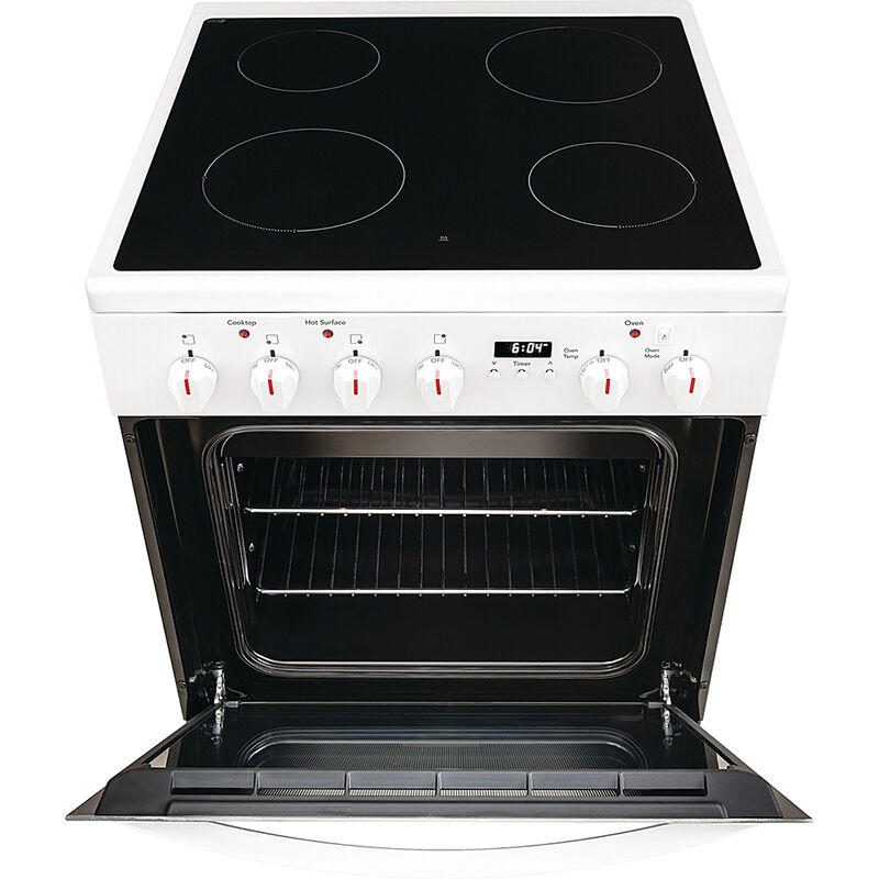 Frigidaire 24 in. 1.9 cu. ft. Standard Convection Electric Range with Smoothtop Burners - White, White, hires