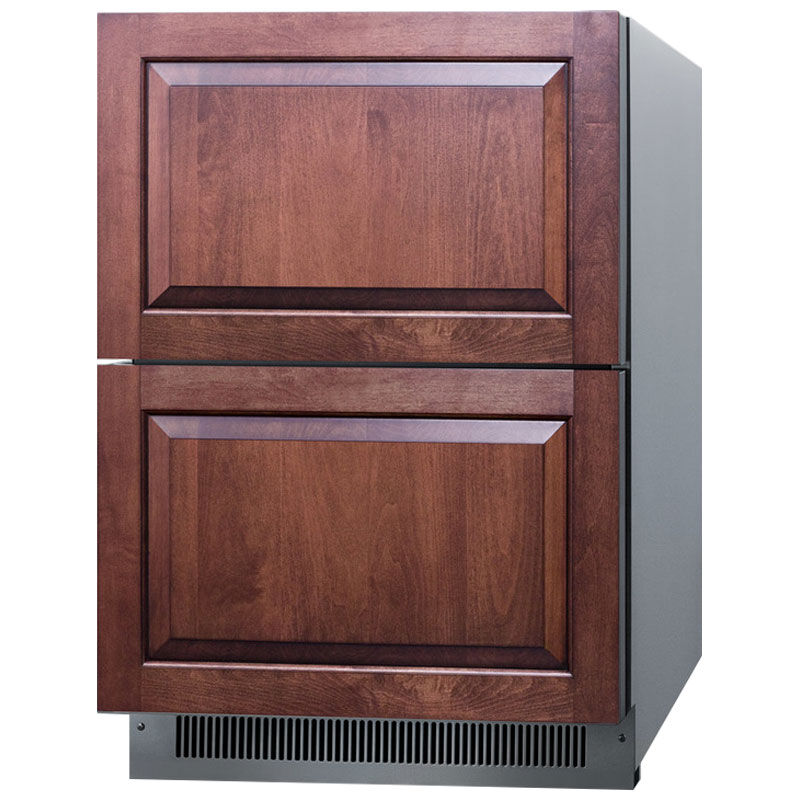 Summit 24 in. 4.8 cu. ft. Outdoor Double Refrigerator Drawers - Custom Panel Ready, , hires