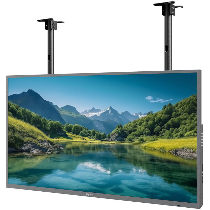 Sylvox Dual-Pole Ceiling Mount for 55" - 75" TV's - Black, , hires