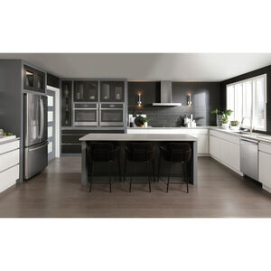 GE Profile 27 in. 8.6 cu. ft. Smart Top Control Electric Double Wall Oven with True European Convection - Stainless Steel, , hires