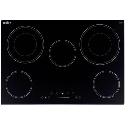 Summit 30 in. Electric Cooktop with 5 Radiant Burners - Black | CR5B30T7B