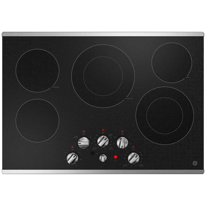 GE 30 in. Electric Cooktop with 5 Smoothtop Burners - Stainless Steel, , hires
