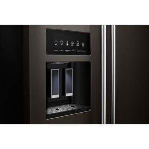 KitchenAid 36 in. 22.6 cu. ft. Counter Depth Side by Side Refrigerator with Ice & Water Dispenser - Black Stainless Steel with PrintShield Finish, Black Stainless Steel with PrintShield Finish, hires