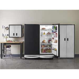 Gladiator 31 in. 17.8 cu. ft. Garage-Ready Upright Freezer with Adjustable Shelves - Black, , hires