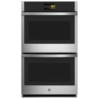 GE Profile 30" 10.0 Cu. Ft. Electric Smart Double Wall Oven with True European Convection & Self Clean - Stainless Steel | PTD7000SNSS
