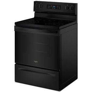 Whirlpool 30 in. 5.3 cu. ft. Air-Fry Standard Convection Electric Range with Radiant Burners - Black, , hires