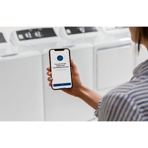 GE 27 in. 4.2 cu. ft. Smart Commercial Top Load Washer with Agitator & Built-In App Payment System - White, , hires
