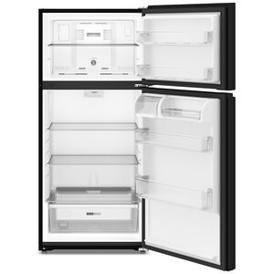Whirlpool 28 in. 14.3 cu. ft. Top Freezer Refrigerator - Black, Black, hires