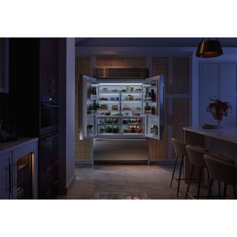 Sub-Zero 48 in. 28.9 cu. ft. Built-In Smart Counter Depth French Door Refrigerator with Professional Handles - Stainless Steel, , hires